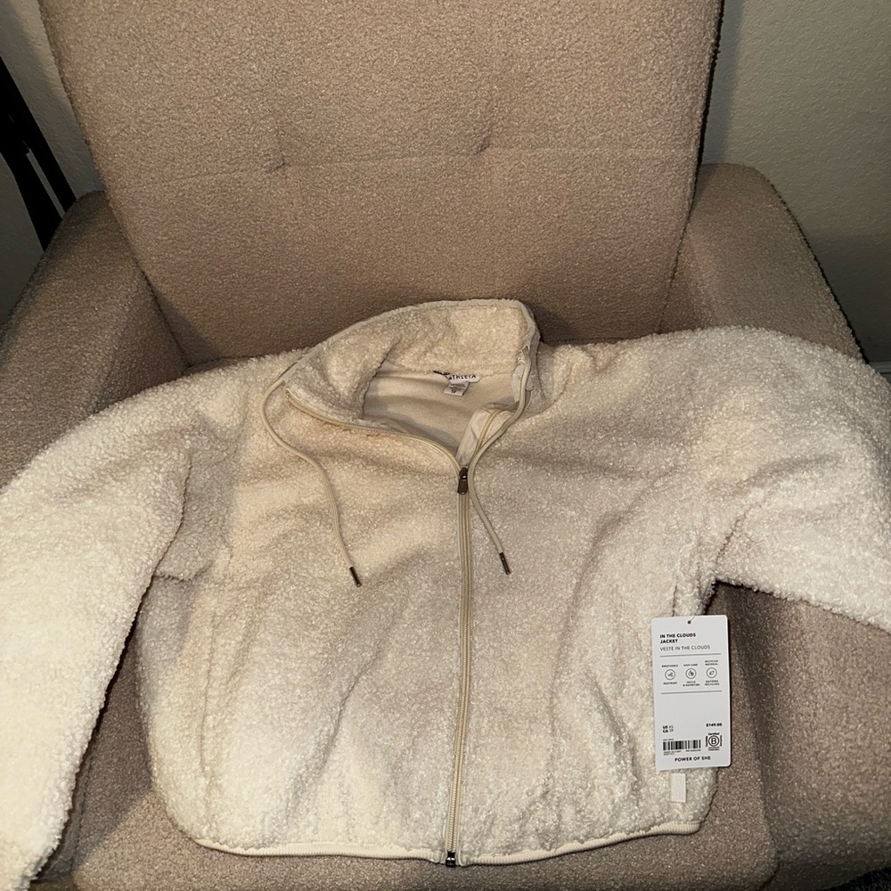 Cozy Cream Zip-Up Jacket NWT athleta